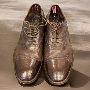 Alexander McQueen brown leather oxfords